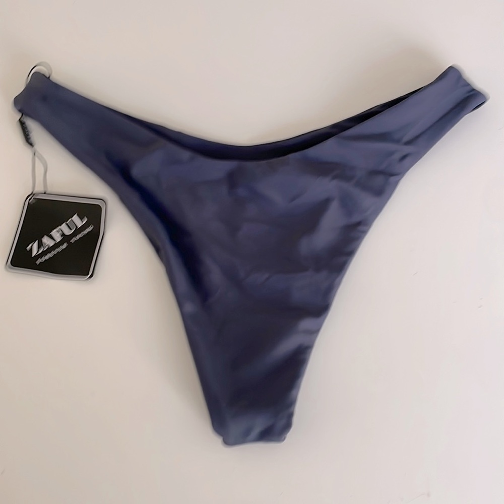 (2/$15) NWT Blue bikini bottom - Zaful Forever Young Small